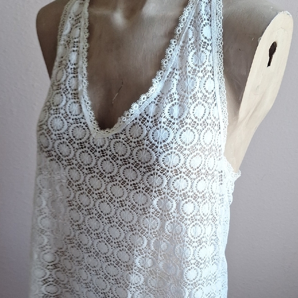 Serra White Crochet Swim Cover-Up - Picture 2 of 9